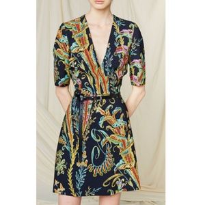 Philosophy Short Sleeve Paisley Mini Dress